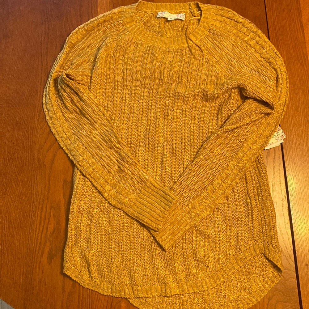 Gold Mustard Color Thin sweater